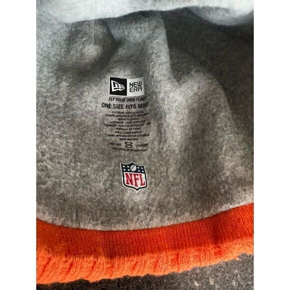 Denver Broncos New Era Orange Marl Cuffed Knit Hat with Pom - Picture 6 of 6